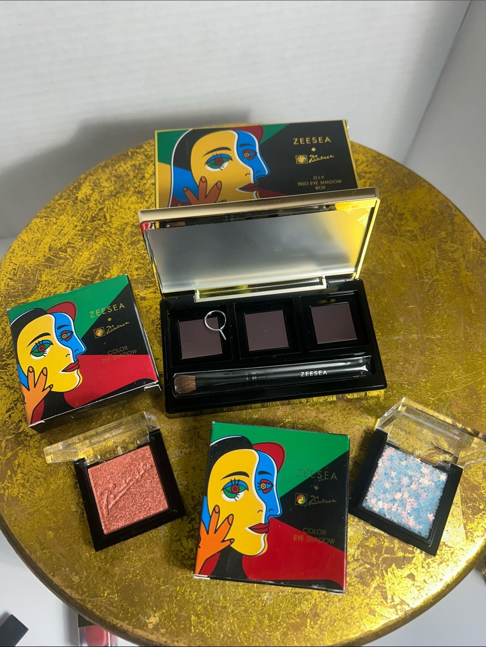 Zeesea Picasso eyeshadow Palette - Blue & Brown & Pink Shades